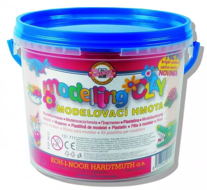 Plastelina w wiaderku 8 kolorów 700g - Papiernicze i szkolne
