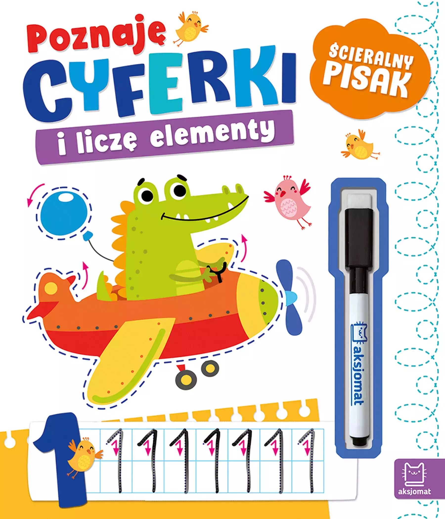 Poznaję cyferki i liczę elementy. Ścieralny pisak - Książki