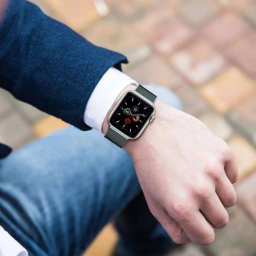 Tech-Protect Milaneseband Apple Watch 8 / 9 / 10 / 11 / SE (40 / 41 / 42 mm) Silver - Elektronika i akcesoria