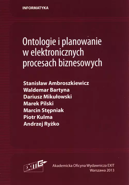 Ontologie i planowanie w elektronicznych procesach biznesowych - Książki