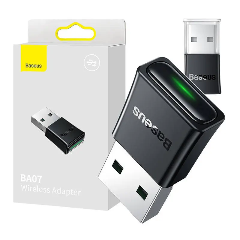 Adapter Bluetooth BASEUS BA07 USB-A BT 5.3 (czarny) - Elektronika i akcesoria