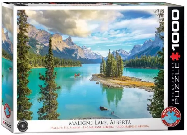 Puzzle 1000 elementów. Jezioro Maligne, Alberta, Kanada - Puzzle