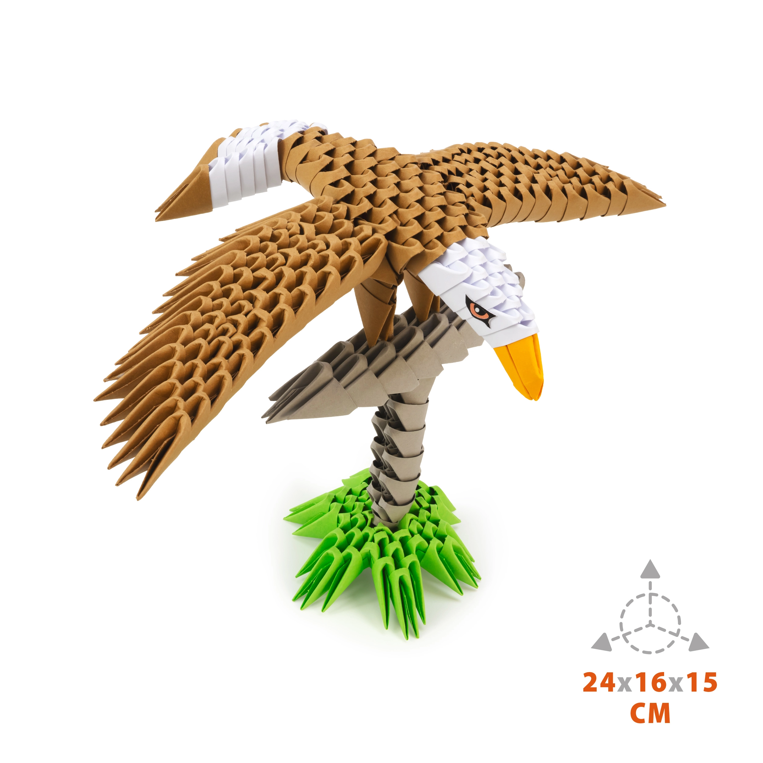 Origami 3D. Orzeł (336 elementów) - Zabawki