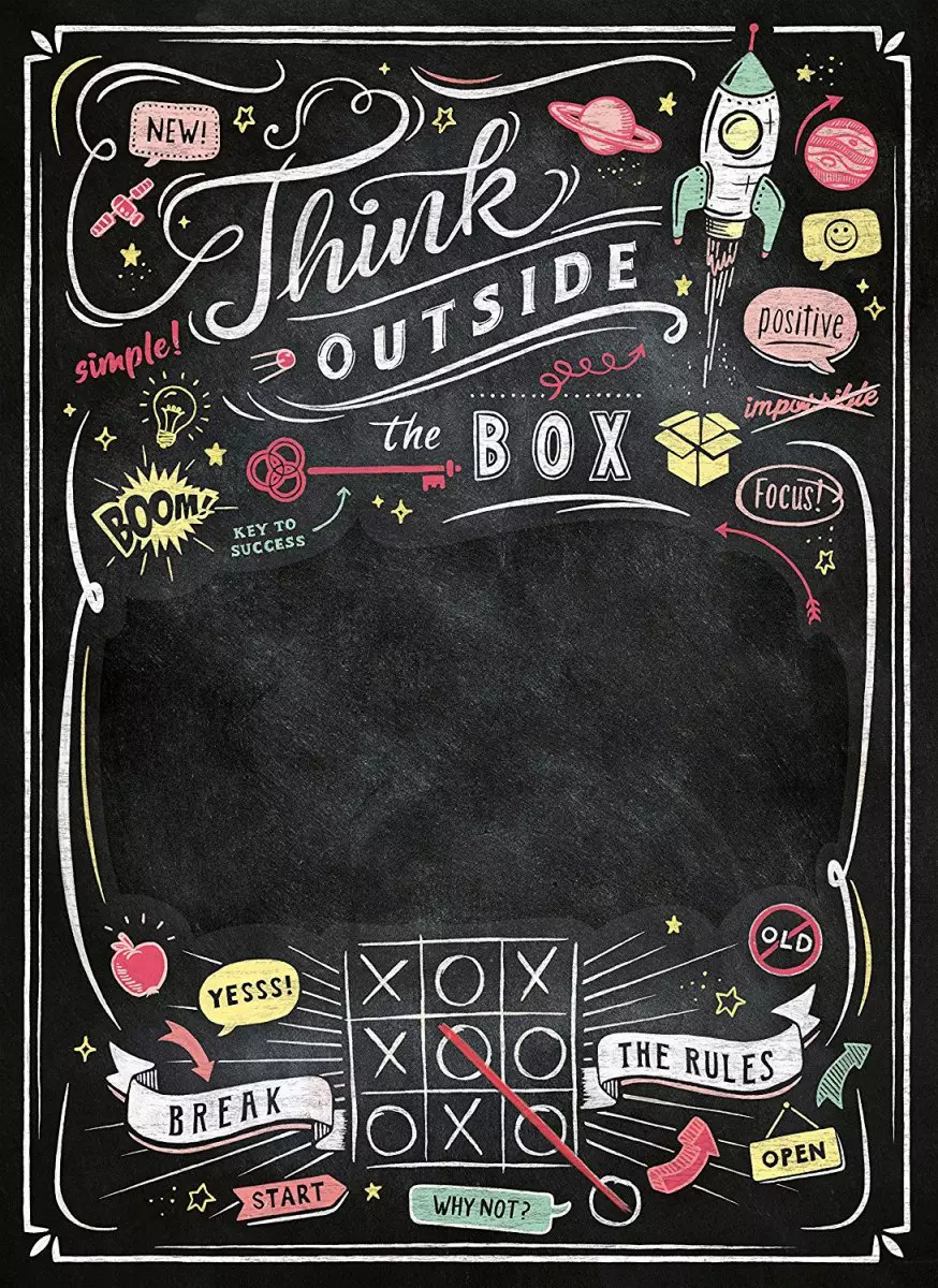 Puzzle 1000 elementów. Black Board. Think Outside the Box - Puzzle