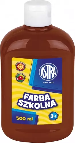 Farba szkolna 500 ml, brązowa - Papiernicze i szkolne
