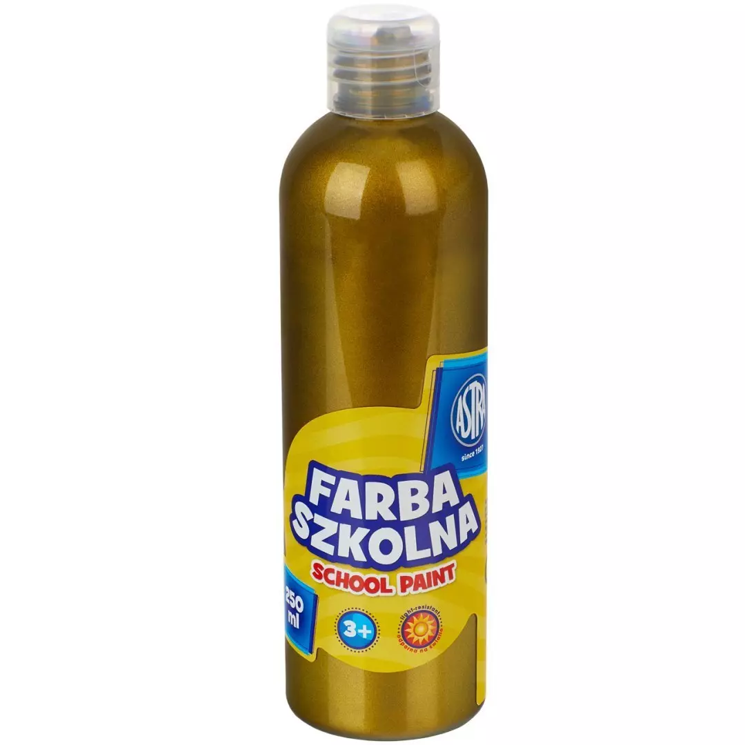 Farba szkolna naturalna tempera Astra 250 ml metaliczna zielona - Papiernicze i szkolne