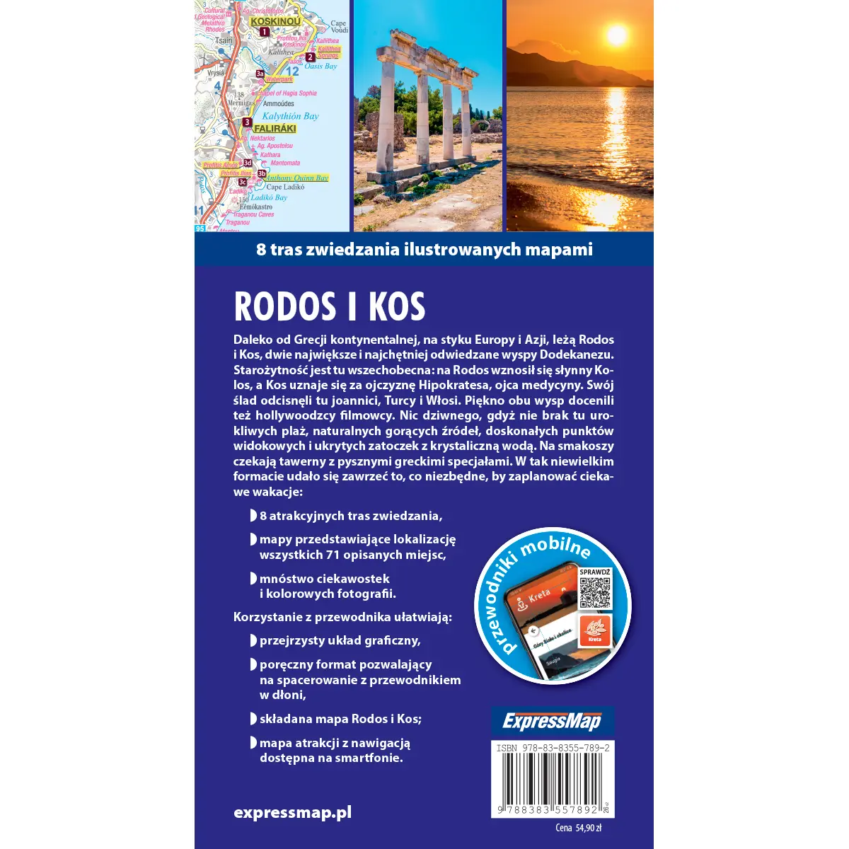 Rodos i Kos przewodnik light + laminowana mapa. - Książki