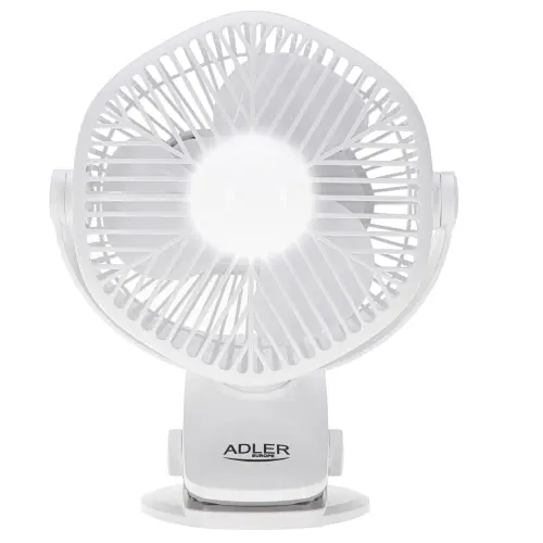 Wentylator akumulatorowy 5”/12,7cm z klipsem - USB / LED - Elektronika i akcesoria