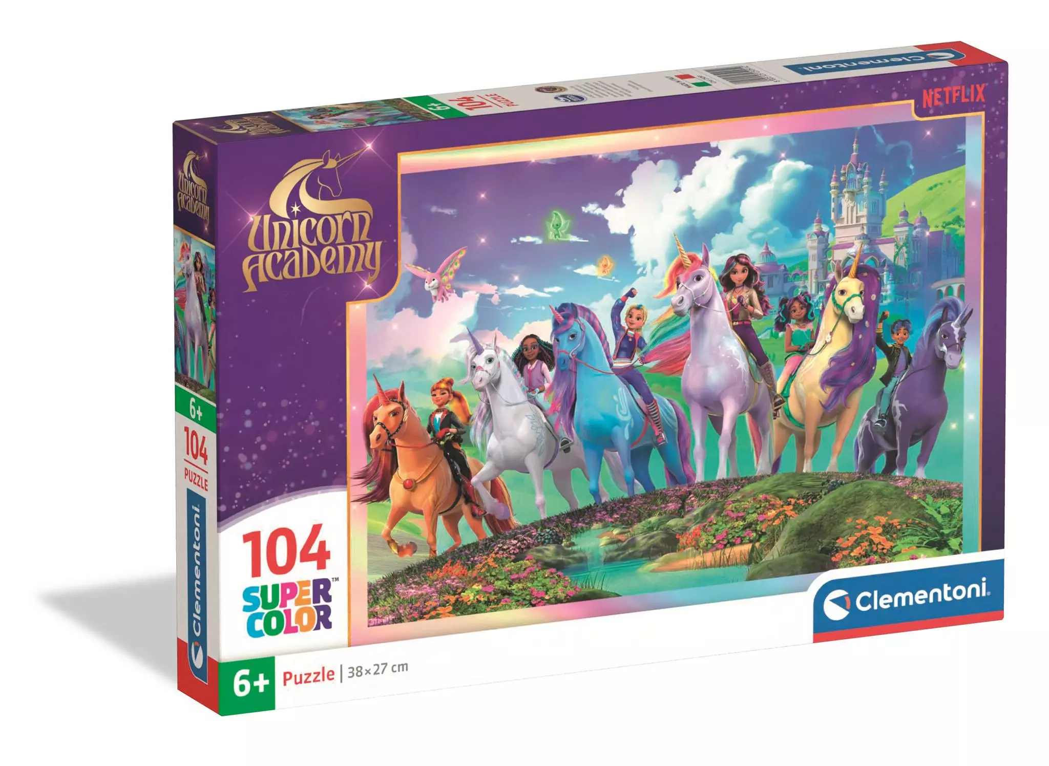 Puzzle 104 Super kolor Unicorn Academy 25091 - Puzzle