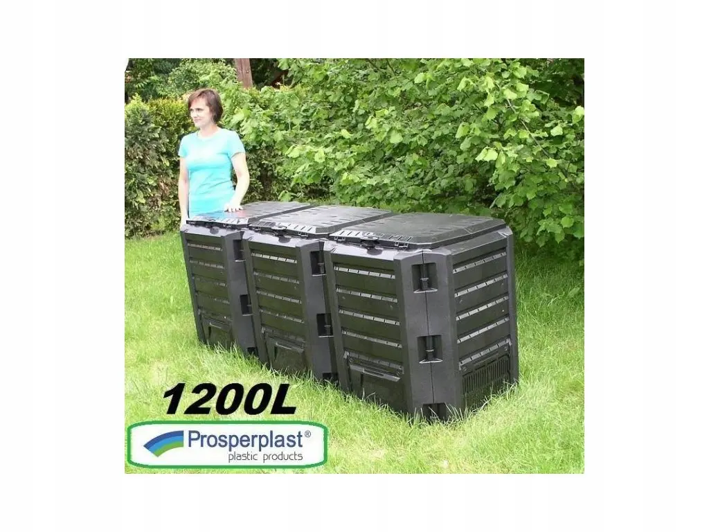 Kompostownik Ogrodowy Ekobat Segmentowy Module Compogreen 1200L - Czarny - Elektronika i akcesoria