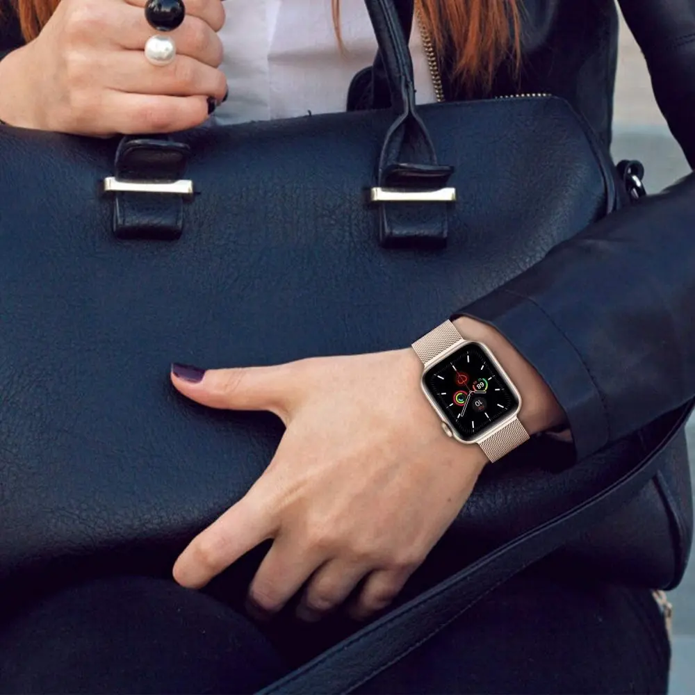 Tech-Protect Milaneseband Apple Watch 8 / 9 / 10 / 11 / SE (40 / 41 / 42 mm) Silver - Elektronika i akcesoria
