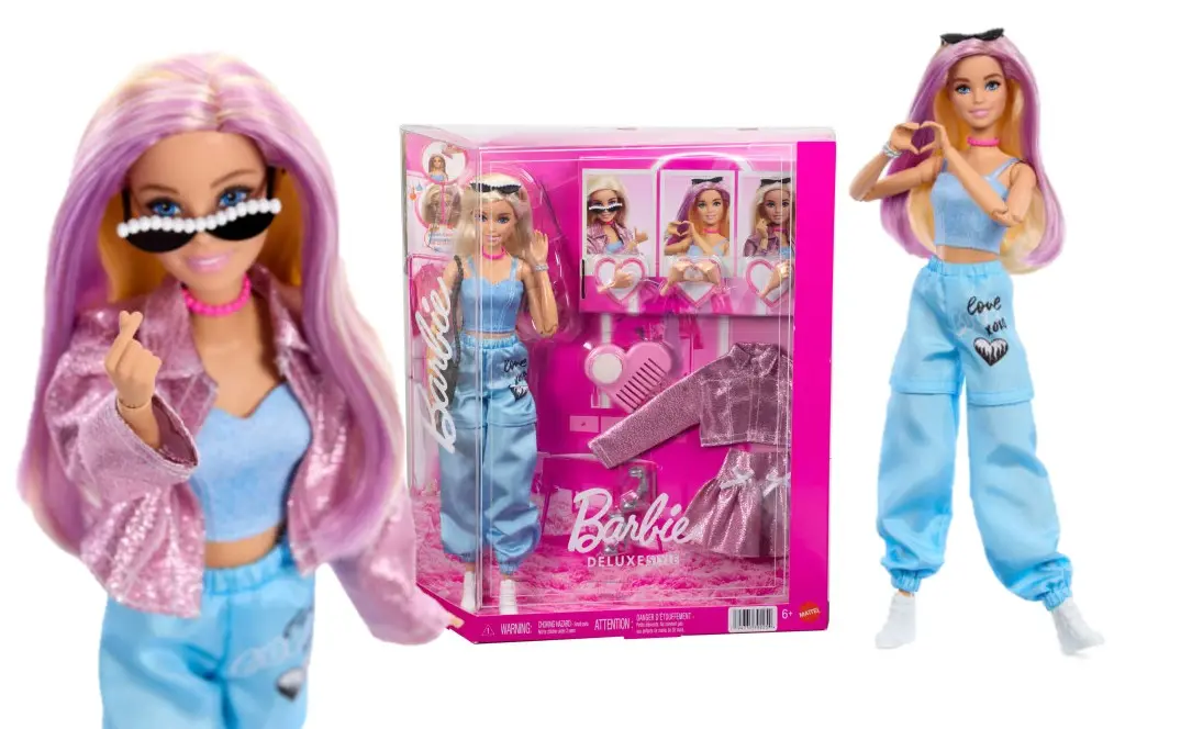 Barbie Deluxe Style Zestaw Modowy Lalka, Ubranka I Akcesoria Jnc61 - Zabawki