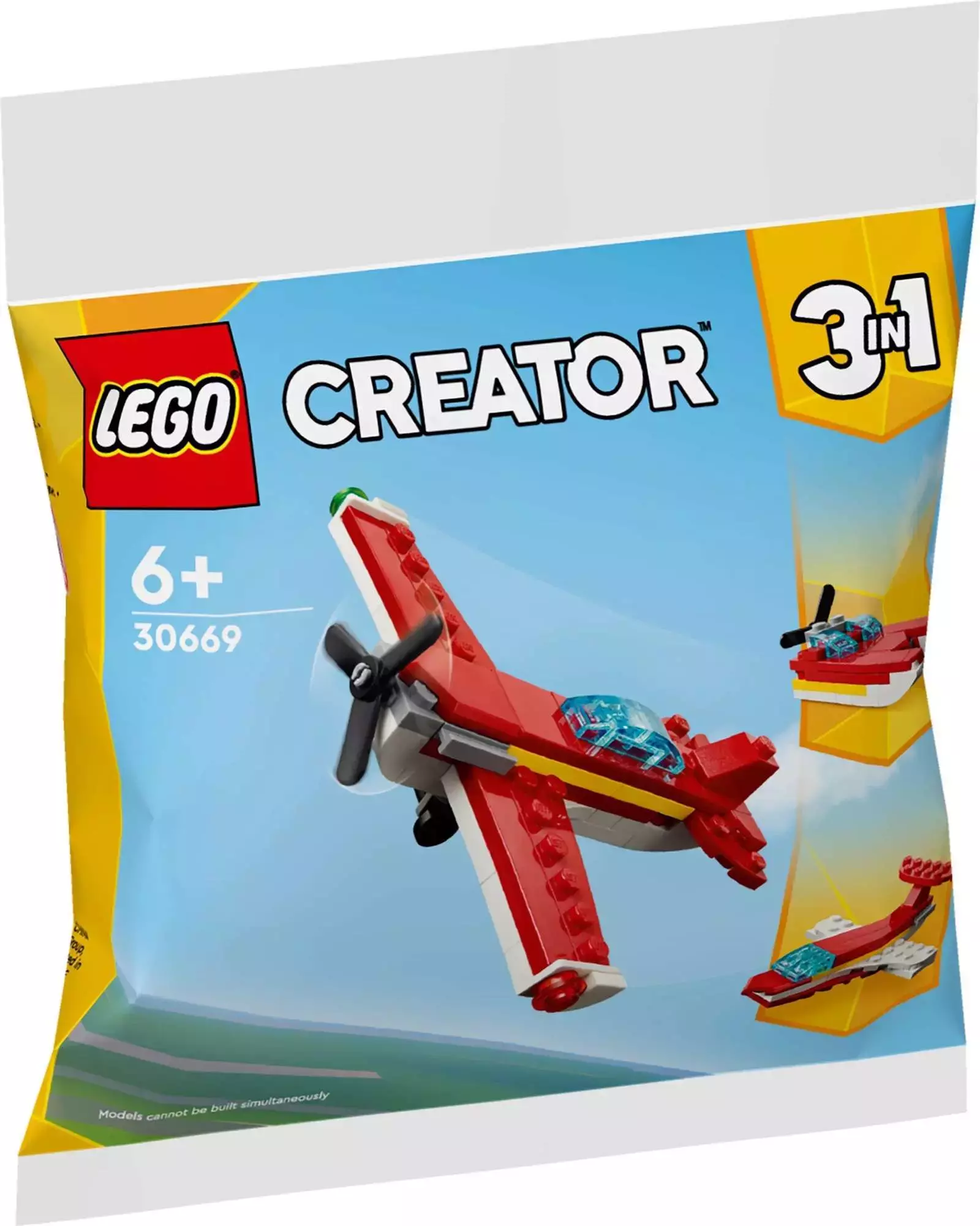 LEGO Creator 3 w 1 Kultowy czerwony samolot 30669 - Zabawki
