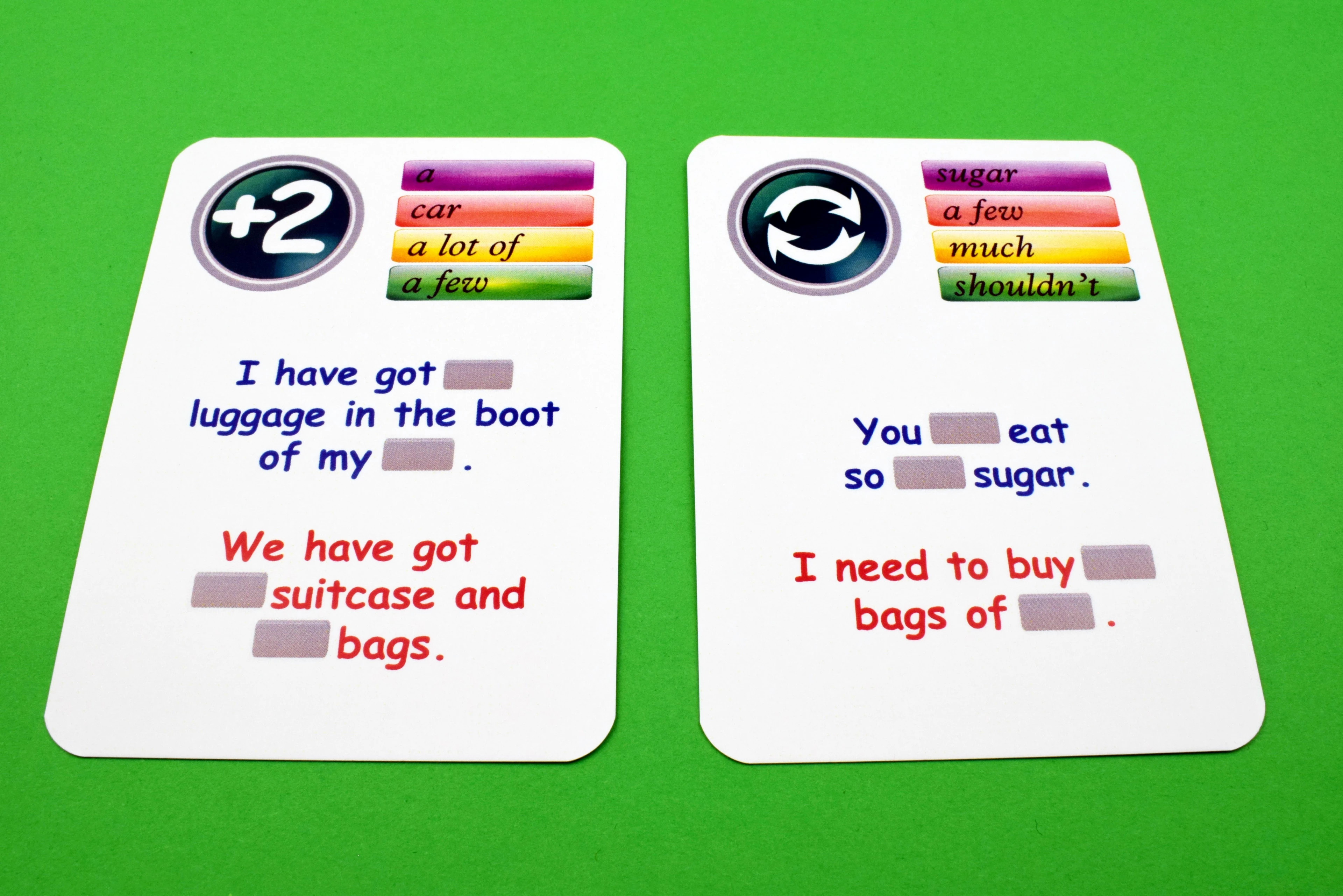 Fun Card English. Countable and Uncountable Nouns - Gry