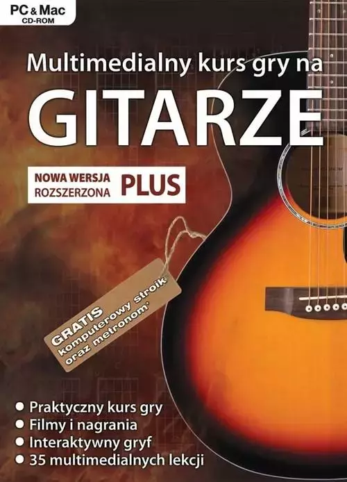 Multimedialny kurs gry na gitarze. Wersja rozszerzona Plus - Książki