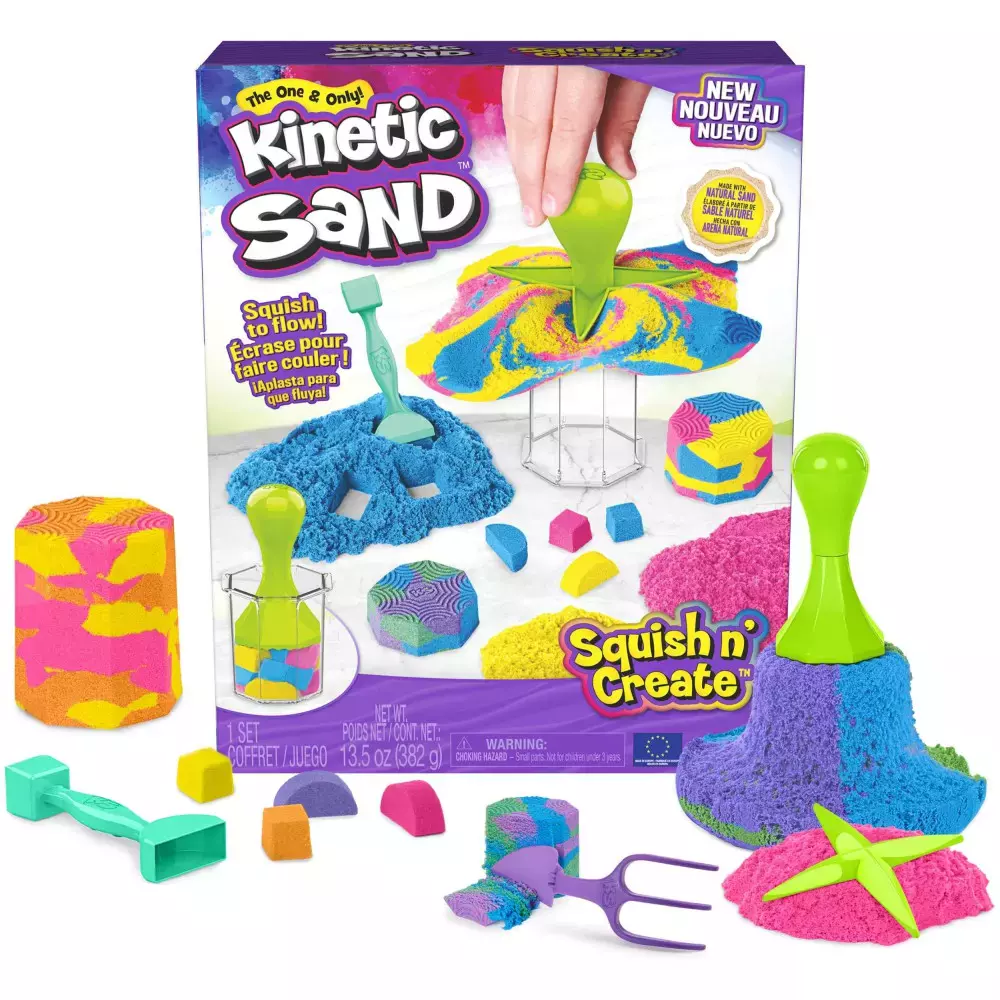 Kinetic Sand. Piasek kinetyczny. Zgniataj i twórz, 382g - Zabawki
