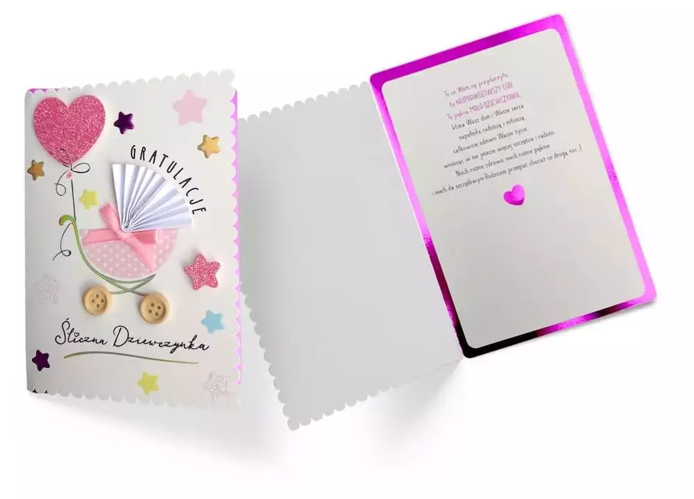 Karnet B6 DK-781 Narodziny śliczna dziewczynka - Papiernicze i szkolne