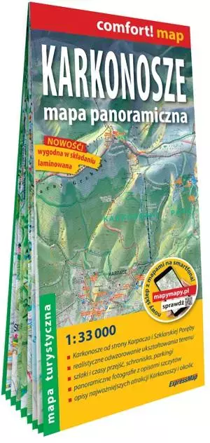 comfort!map Karkonosze - mapa panoramiczna lam - Książki