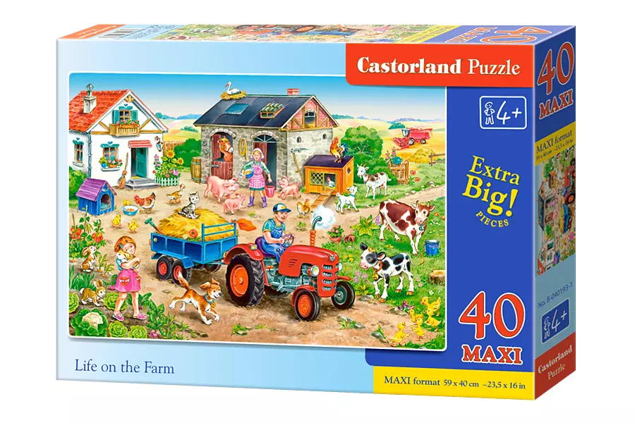 Puzzle maxi 40 elementów. Życie na farmie - Puzzle