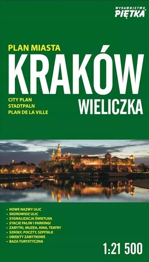 Kraków Wieliczka, plan miasta 1:21500 - Książki