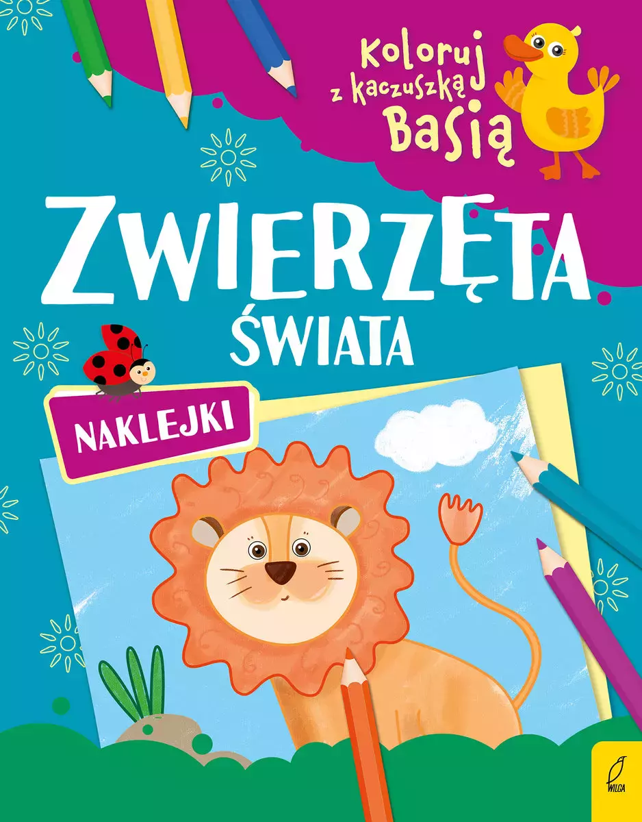 Koloruj z kaczuszką Basią. Zwierzęta świata - Książki