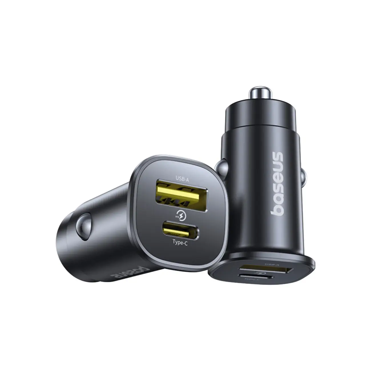 Ładowarka samochodowa Baseus GoTrip USB-C / USB-A 30W - czarna - Elektronika i akcesoria