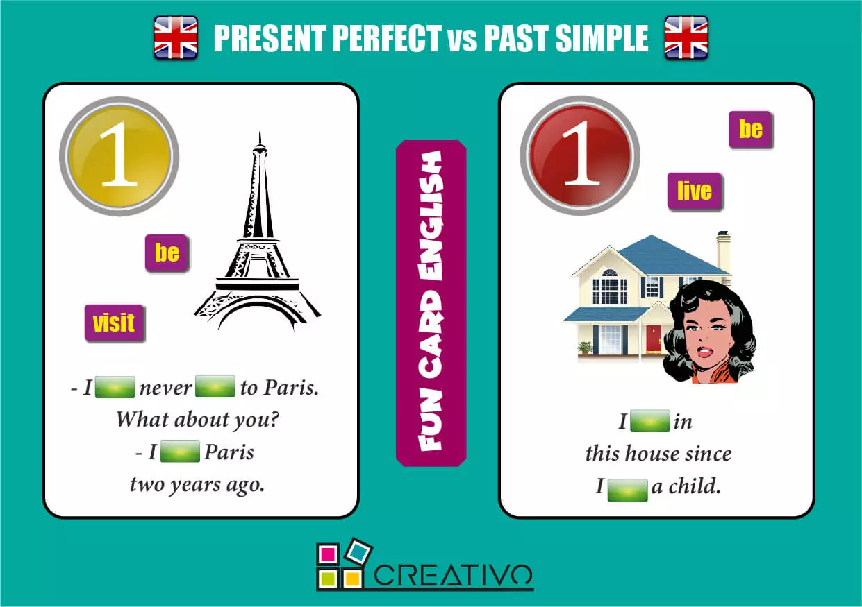 Fun Card English. Present Perfect vs Past Simple - Gry