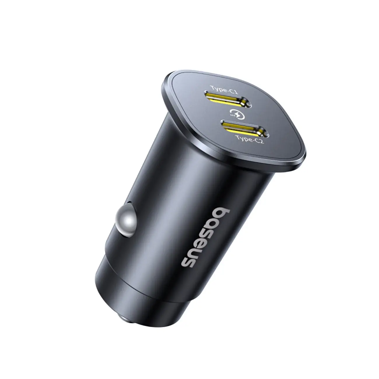 Ładowarka samochodowa Baseus GoTrip 2 x USB-C 30W - czarna - Elektronika i akcesoria