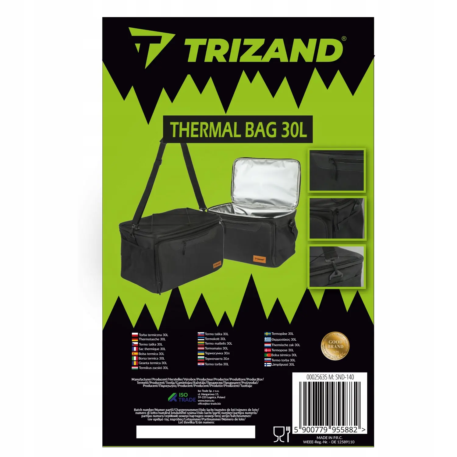 Torba termiczna 30L Trizand 25635 - Elektronika i akcesoria