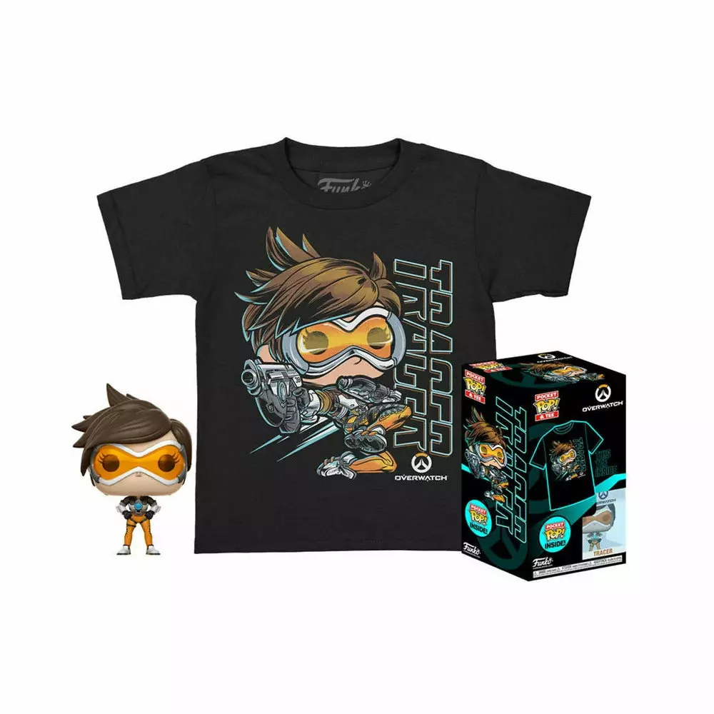 T-SHIRT OVERWATCH Tracer + figurka 63465 - Zabawki