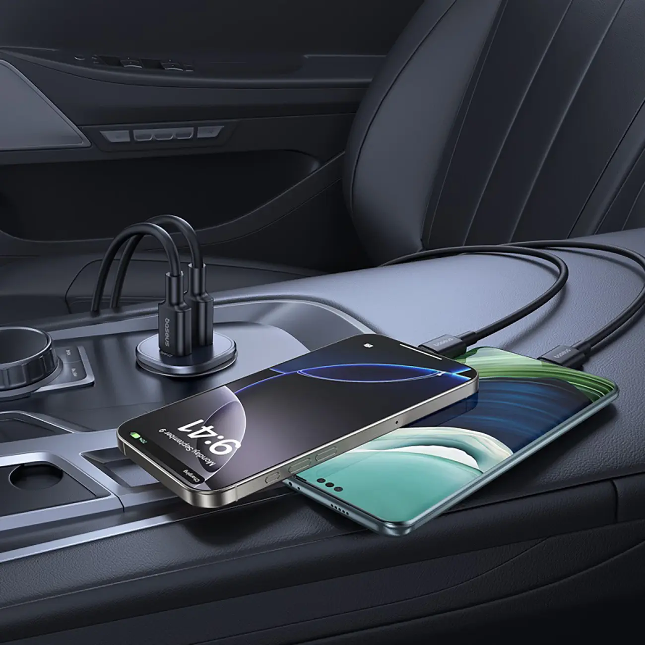 Ładowarka samochodowa Baseus GoTrip 2 x USB-C 30W - czarna - Elektronika i akcesoria
