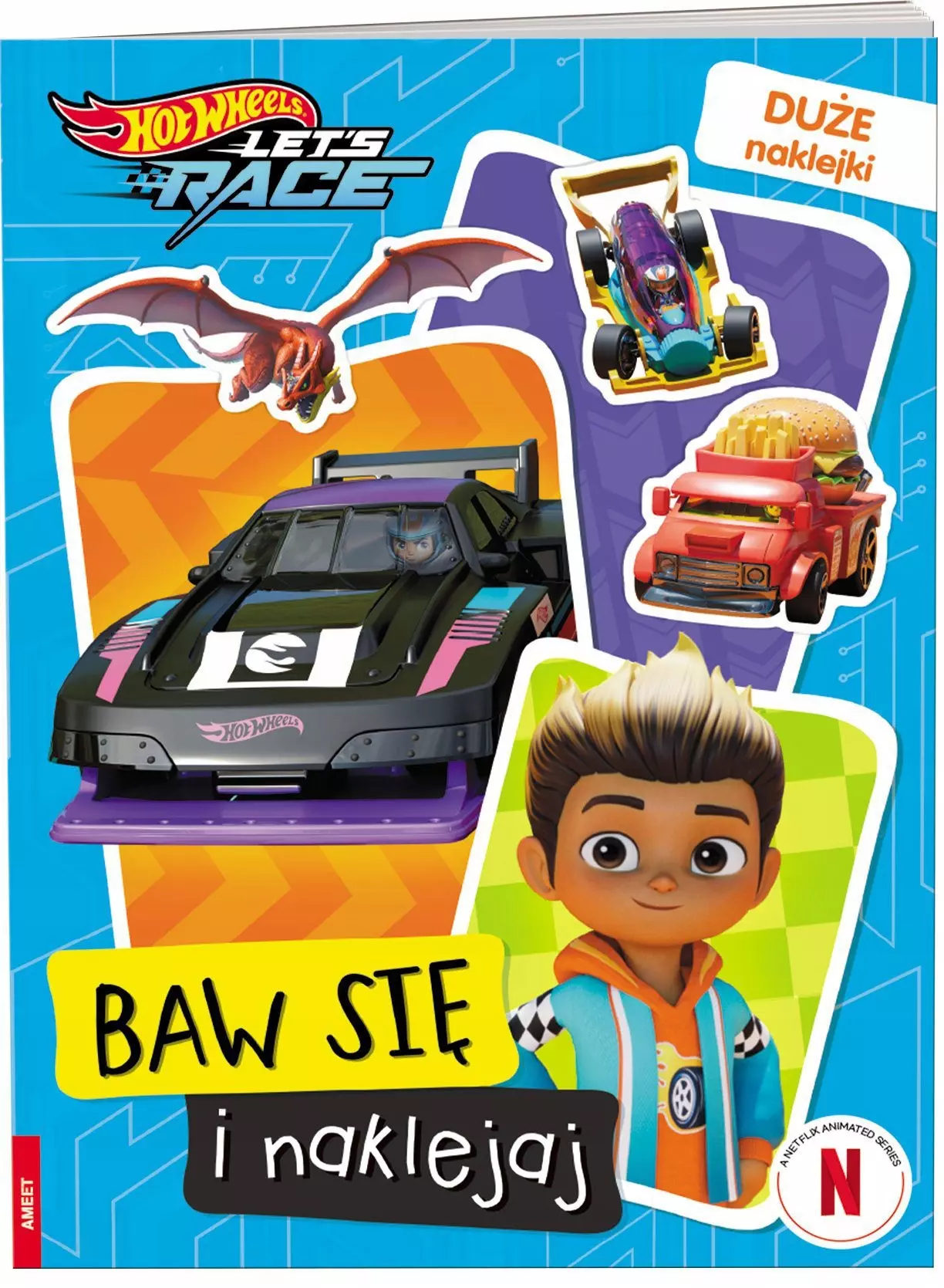 Hot Wheels Baw się i naklejaj STB-1601 - Książki