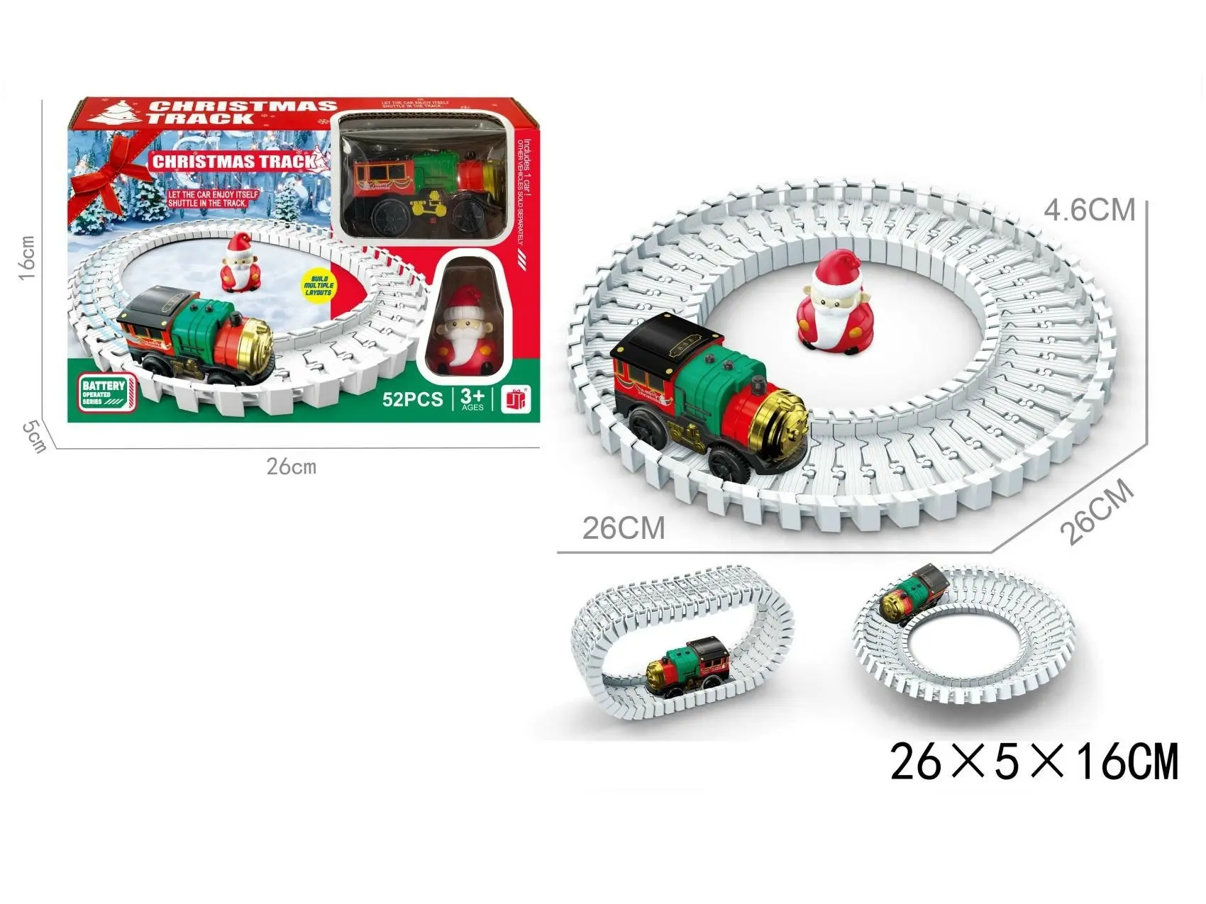 Kolejka Christmas Track 52PCS B/O 888-93 - Papiernicze i szkolne