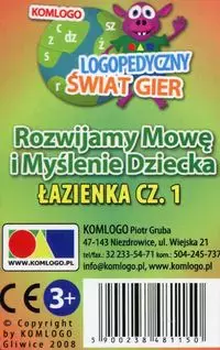 Karty Rozwijamy mowę i myślenie dziecka Łazienka część 1 - Książki