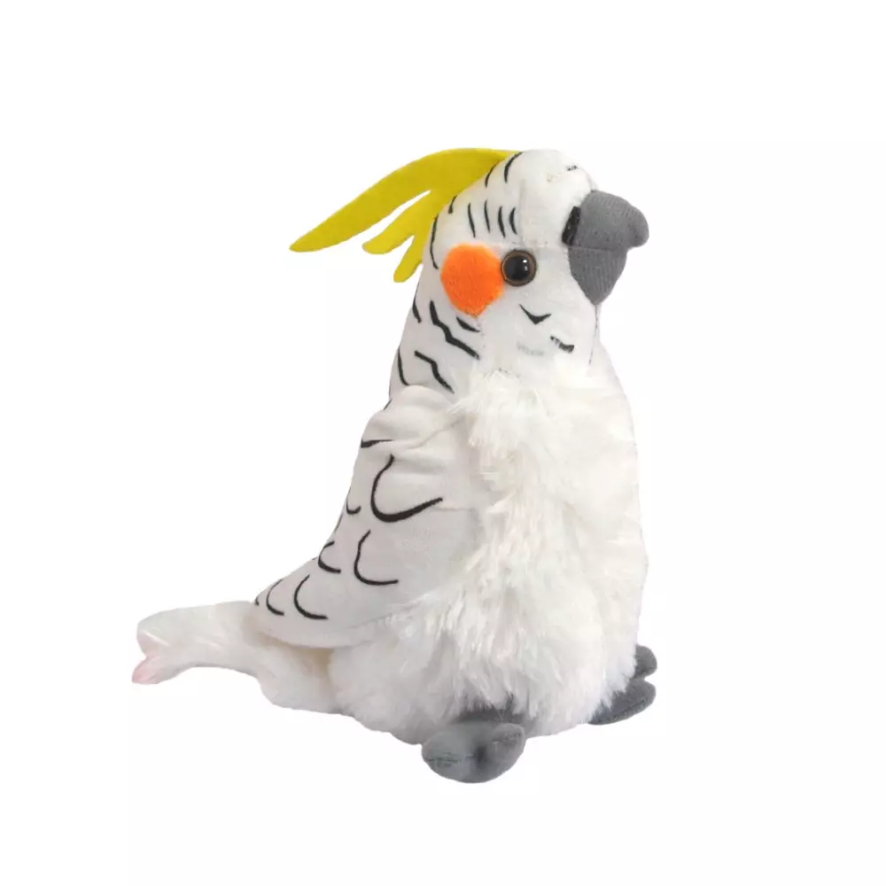 Papuga nimfa biała 17cm - Zabawki