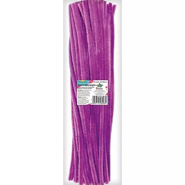 Druciki dekoracyjne 0,6x30cm fioletowe 50szt - Papiernicze i szkolne