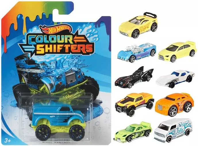 Hot Wheels Colour Shifters. BHR15 Samochodzik zmieniający kolor, mix wzorów - Zabawki