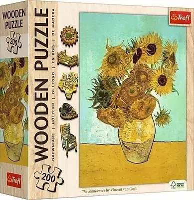Puzzle 200 Drewniane Słoneczniki Vincent van Gogh 20249 - Puzzle