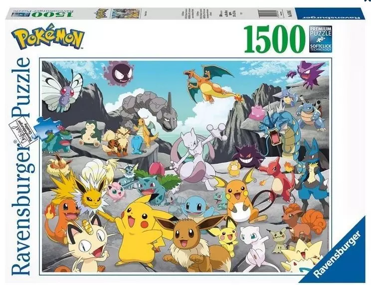 Puzzle 1500 elementów. Pokemon Classic - Puzzle