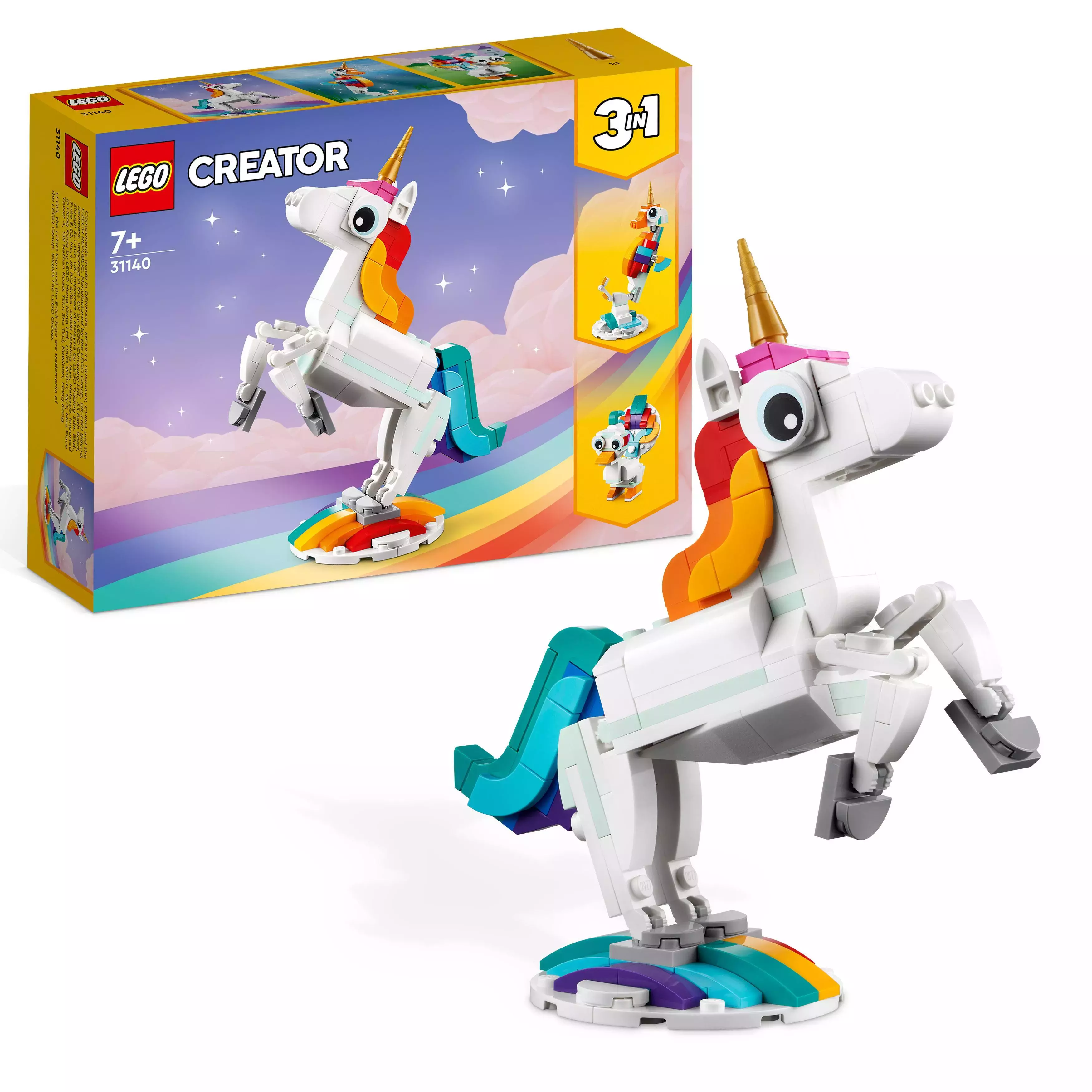 LEGO Creator 3 w 1 Magiczny jednorożec 31140 - Zabawki
