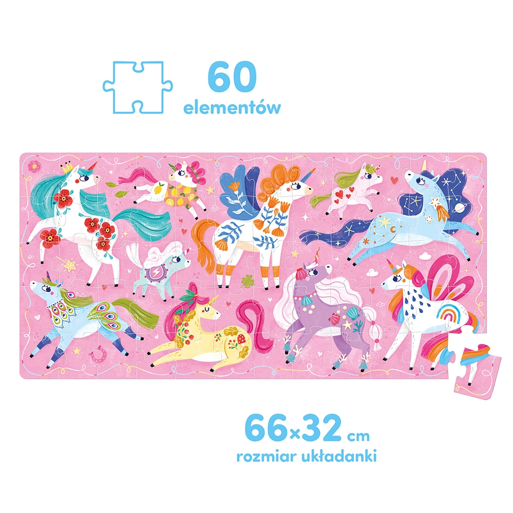 Puzzle 60 elementów. CzuCzu. Ach Jednorożce - Puzzle