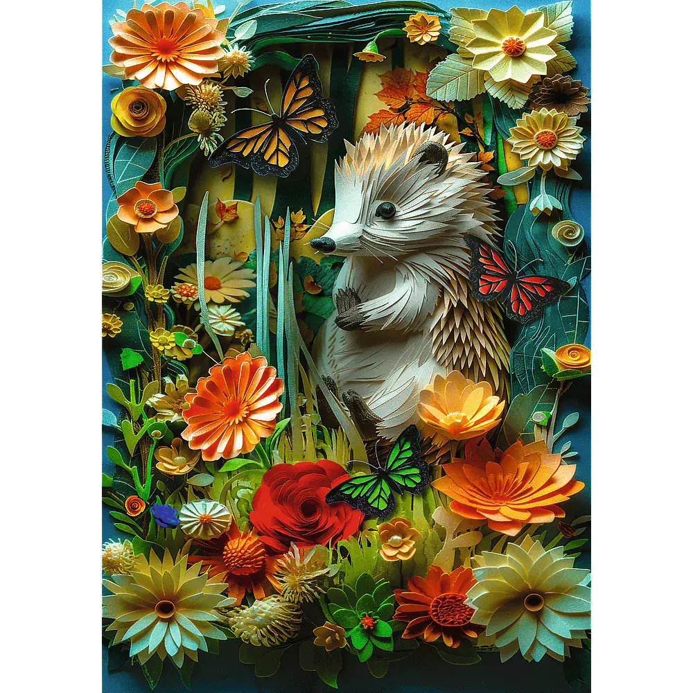 Puzzle 1000 elementów. Paper Art: Jeż - Puzzle