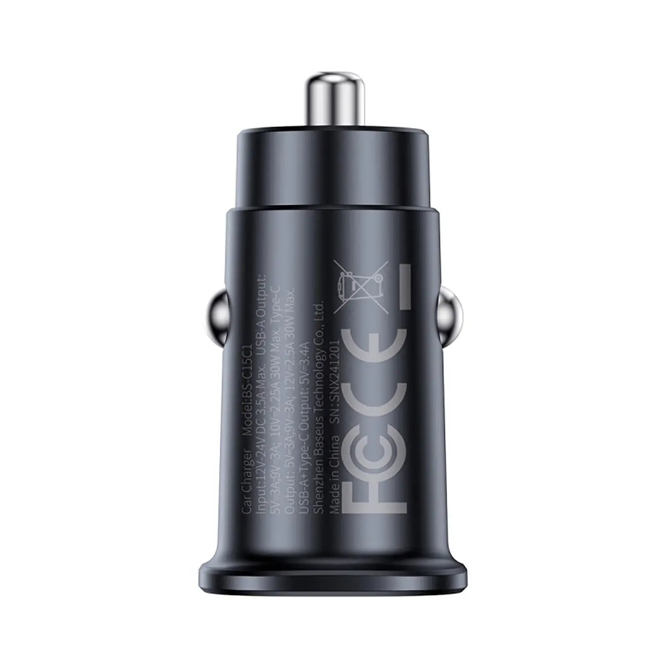 Ładowarka samochodowa Baseus GoTrip 2 x USB-C 30W - czarna - Elektronika i akcesoria