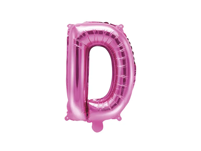 Balon foliowy Litera ''D'', 35cm, ciemny różowy - Impreza