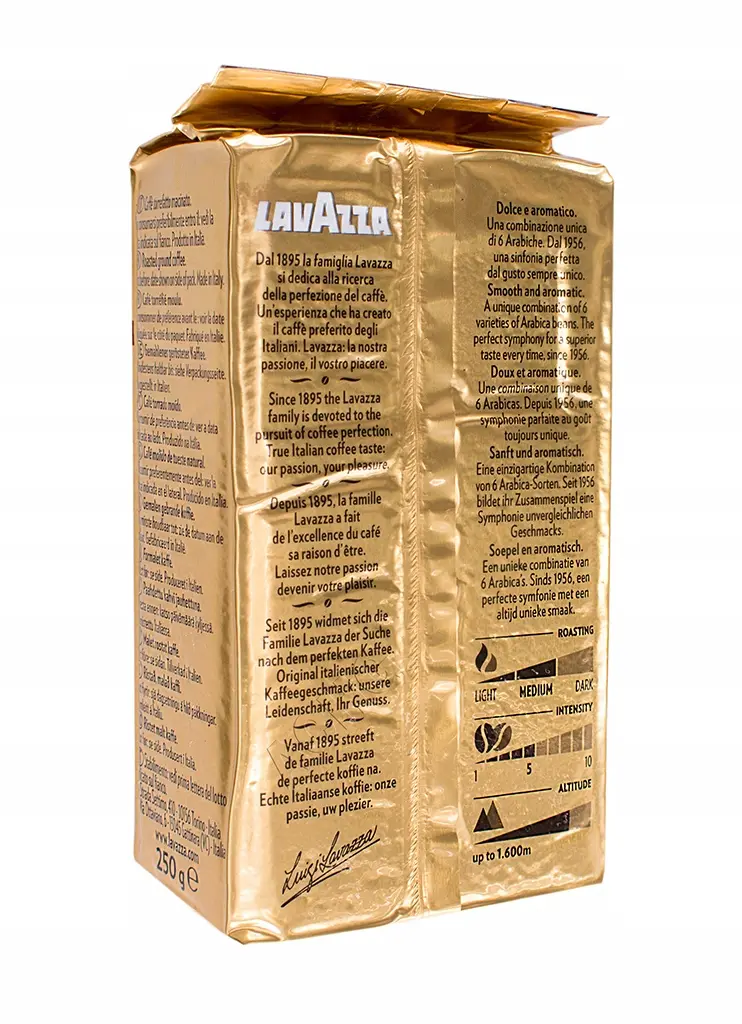 Kawa mielona Arabica Lavazza Qualita Oro, 250 g - Papiernicze i szkolne