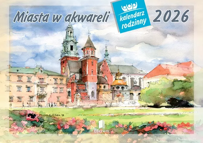 Kalendarz 2026 rodzinny Miasta w akwareli - Książki