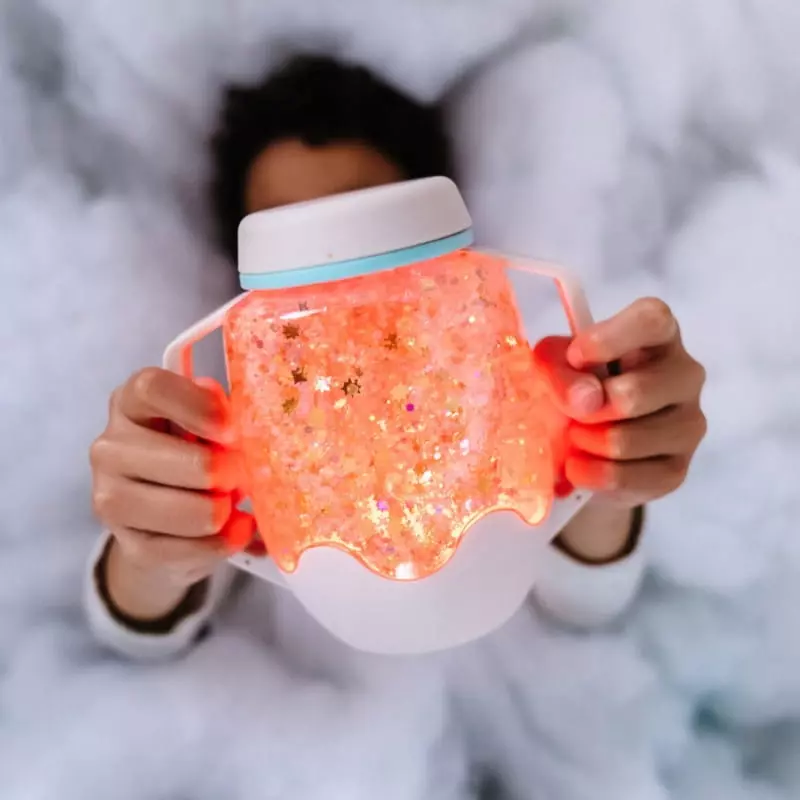 GLO PALS Świecący Słoik sensoryczny do napełnienia wodą - szary Cozy Cloud - Zabawki