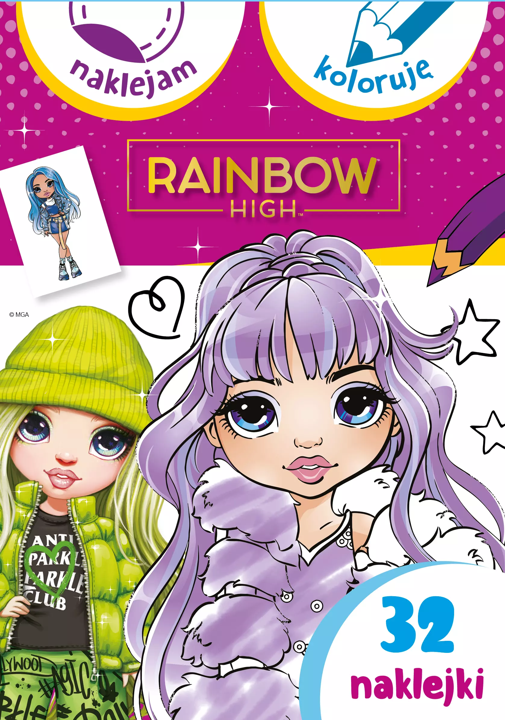 Rainbow High. Naklejam i koloruję - Książki
