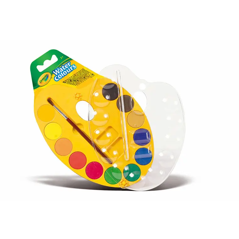 Crayola Farby akwarelowe akwarele dla dzieci 12 kolorów - Papiernicze i szkolne
