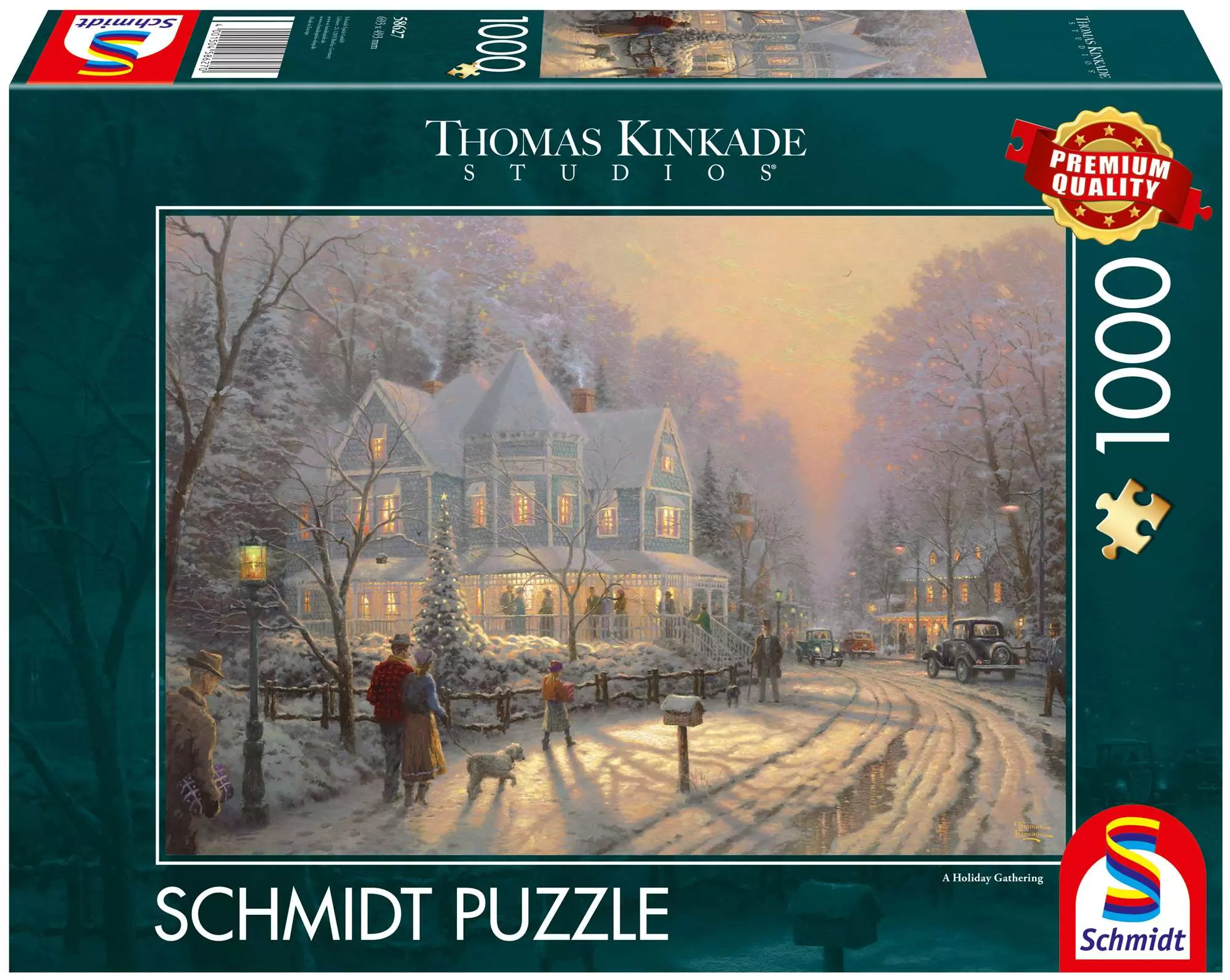 Puzzle 1000 PQ T.Kinkade Świąteczne spotkanie 113668 - Puzzle